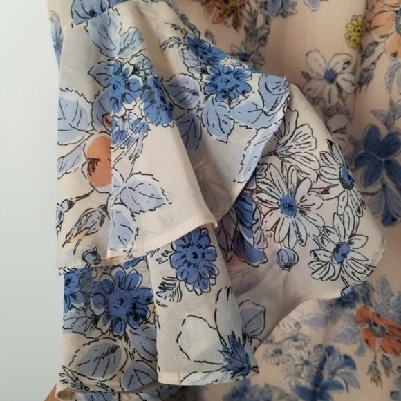 Nanette Lepore Pink Floral Ruffle Dress size 12 - Picture 11 of 11